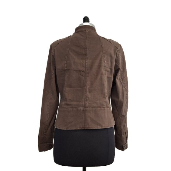 Vintage Womens Utility Military Cargo Jacket Sz L Cotton Cozy Casual Gorpcore - Picture 4 of 12